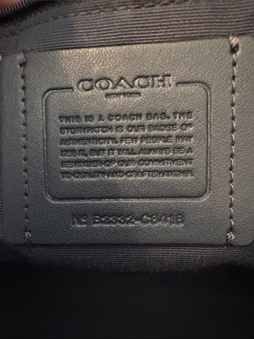 Coach Blue Signature Dempsey Stripe Messenger Tote - Picture 4 of 4